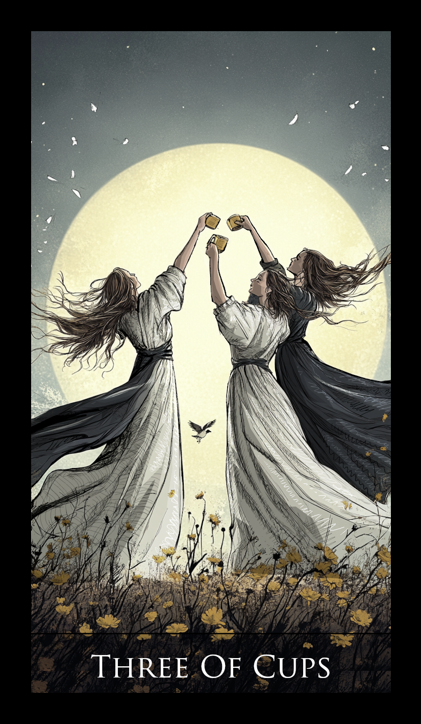 Three of Cups tarot card