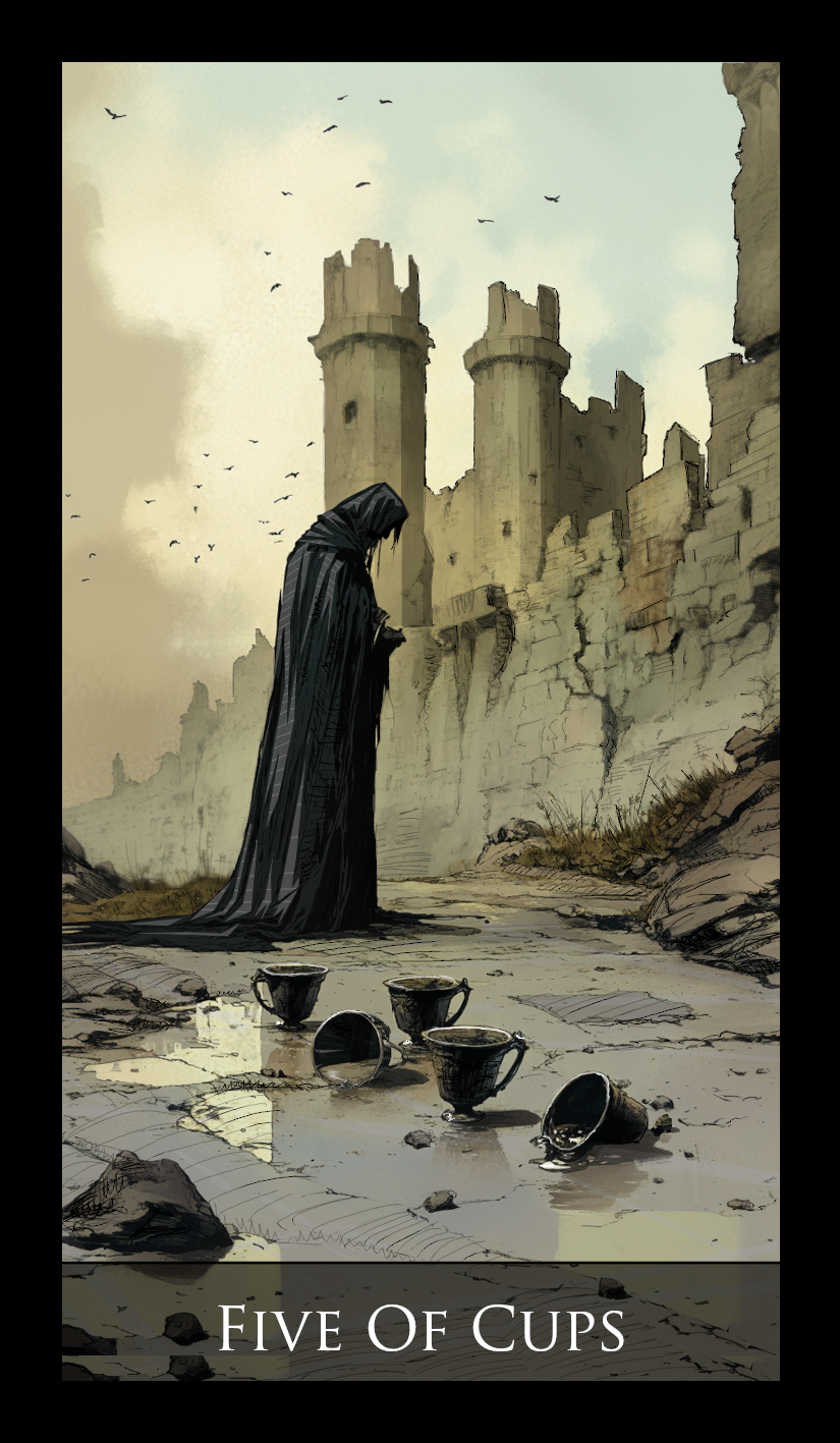 Five of Cups tarot card