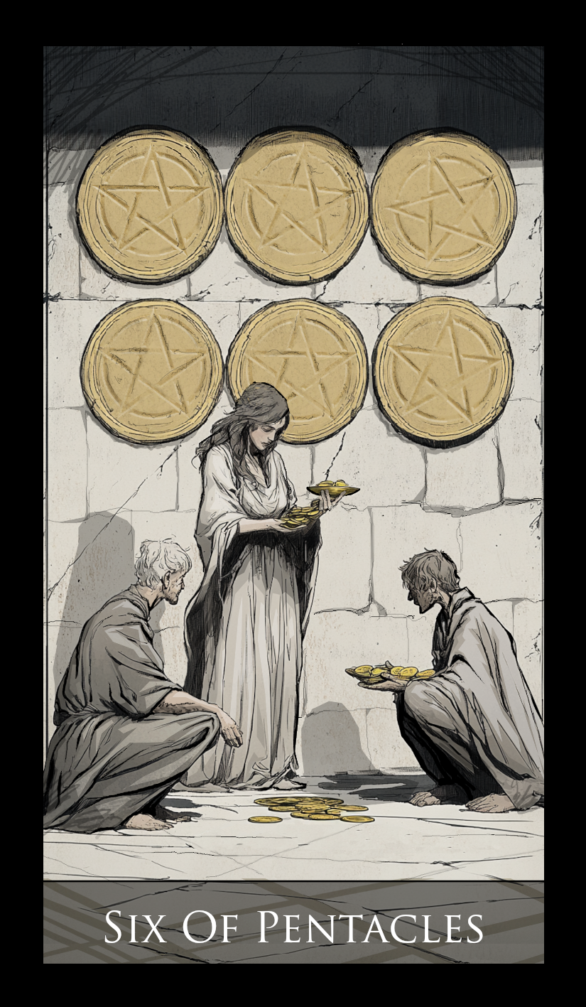 Six of Pentacles tarot card