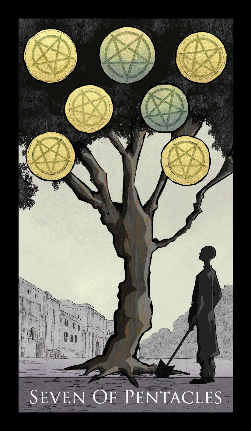 Seven of Pentacles tarot card