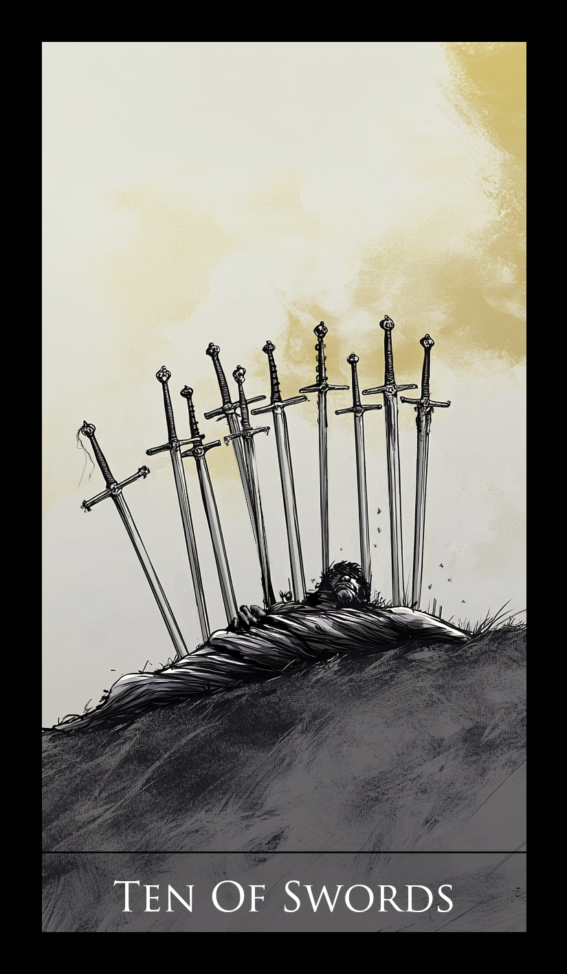 Ten of Swords tarot card
