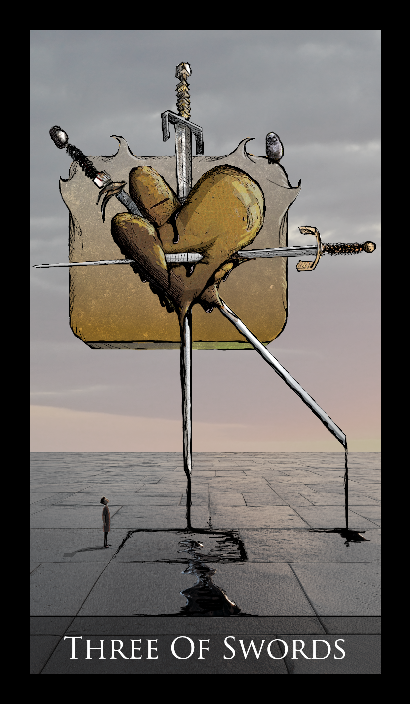Three of Swords tarot card