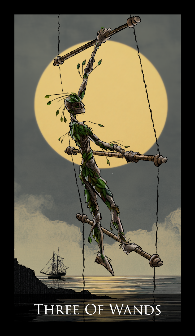 Three of Wands tarot card