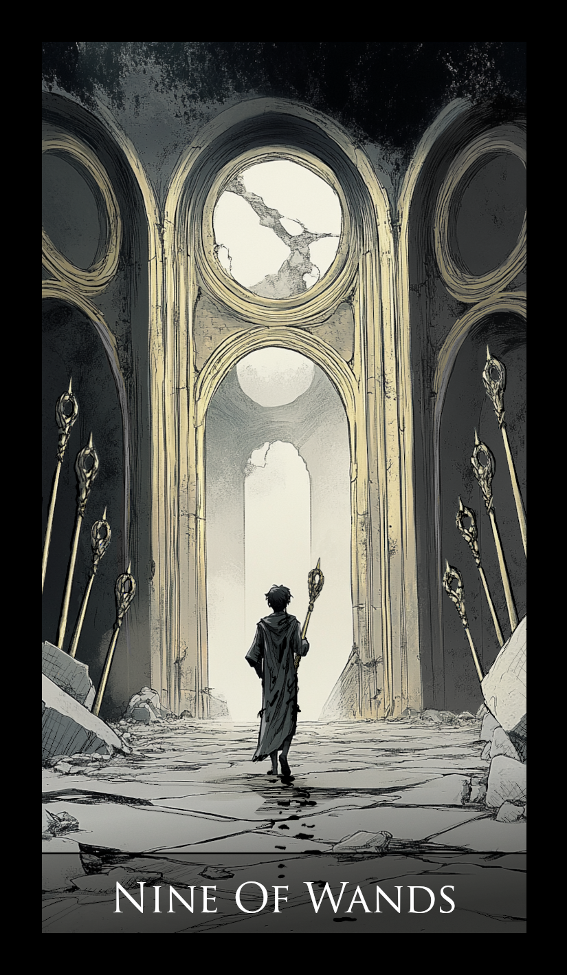 Nine of Wands tarot card